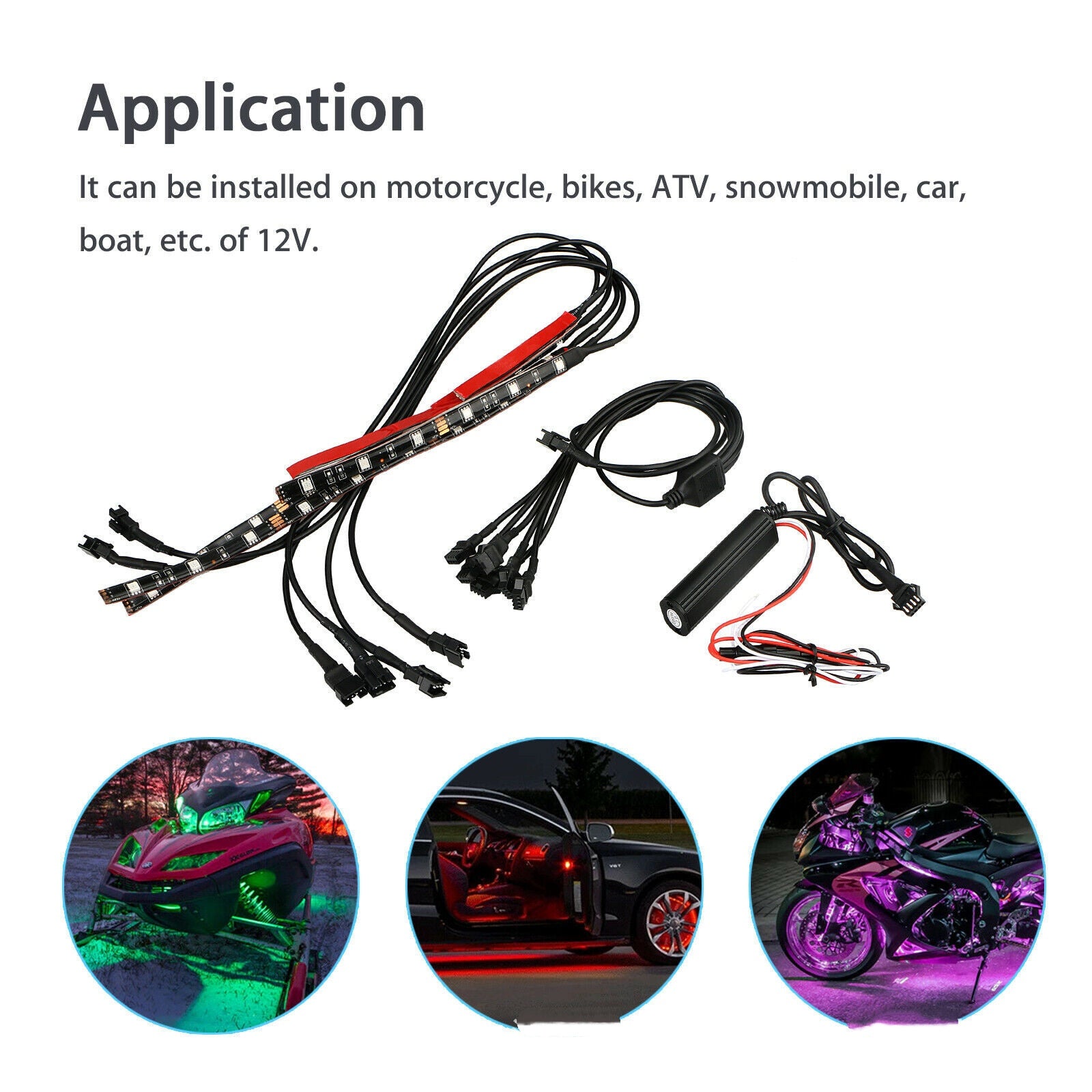Motorcycle Modified RGB Light Bar LED Car Atmosphere Light Bar