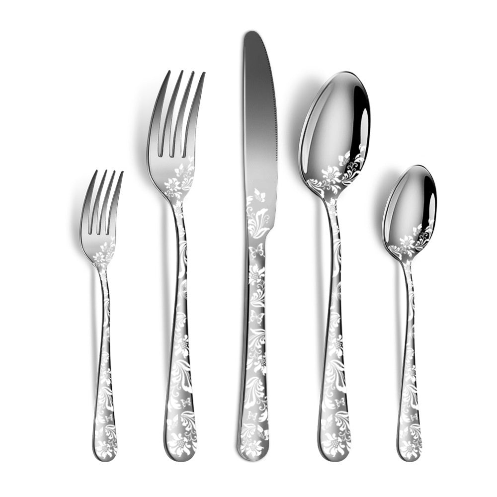 Stainless Steel Tableware Suit 5-piece Set