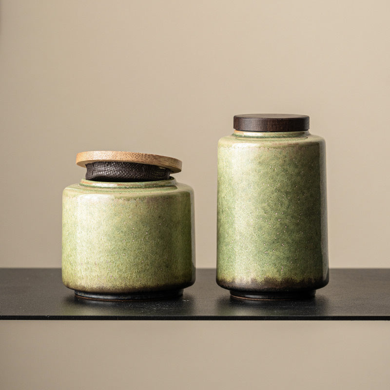 Vintage Tea Jar Sealed Jar Ceramic Storage Tank