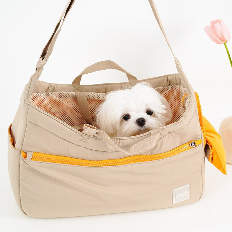 Sac à bandoulière portable en maille pour chat, sac de transport pour animaux de compagnie toutes saisons