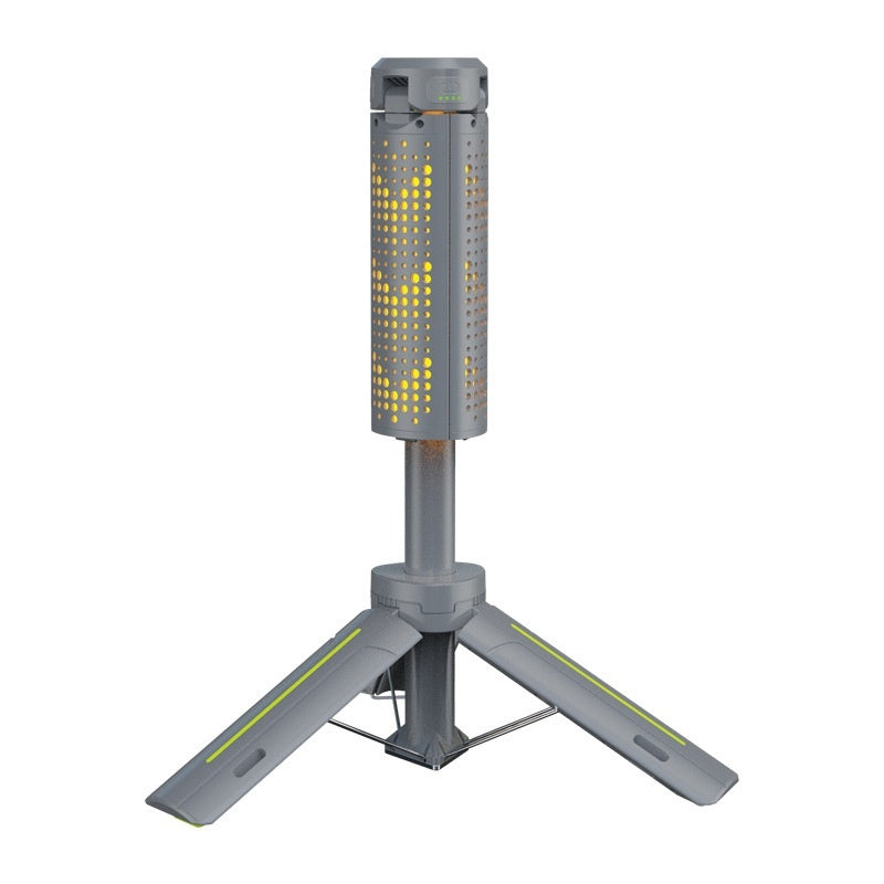 Lanterne de camping multifonctionnelle rechargeable à trois feuilles avec support