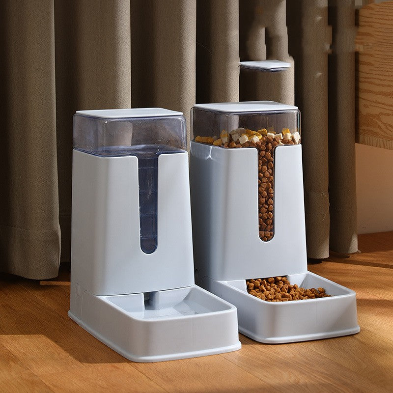 Distributeur automatique d'eau et de nourriture double gamelle pour animaux de compagnie