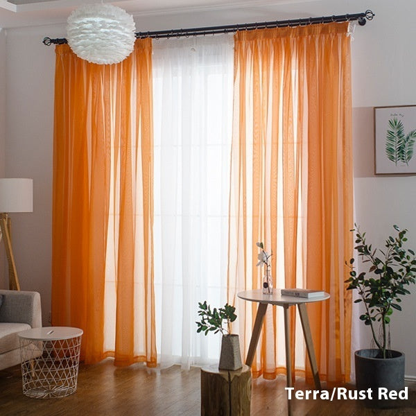 Wide Terylene Curtain Window Screen Fabric Solid Color