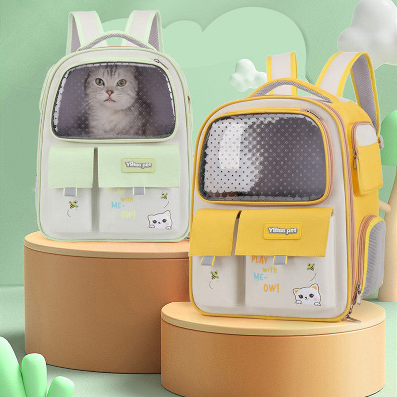 Sac de Transport Grand Format pour Chat Respirant et Tendance