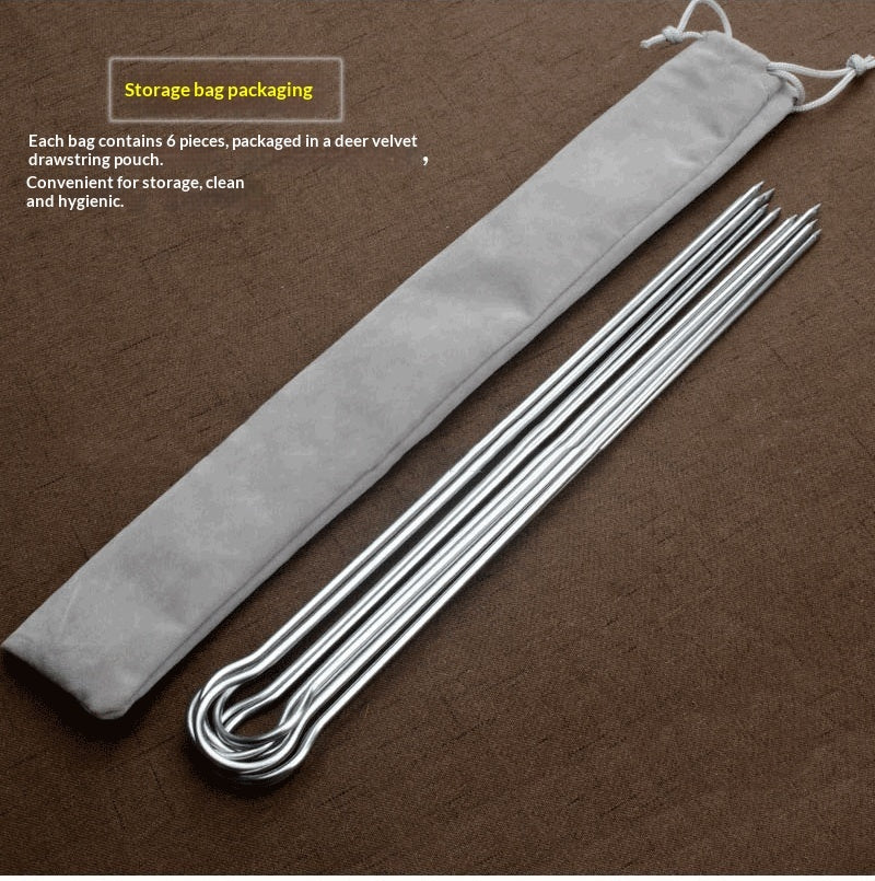 Fourchette de barbecue tout inox pour usage domestique Outil de barbecue
