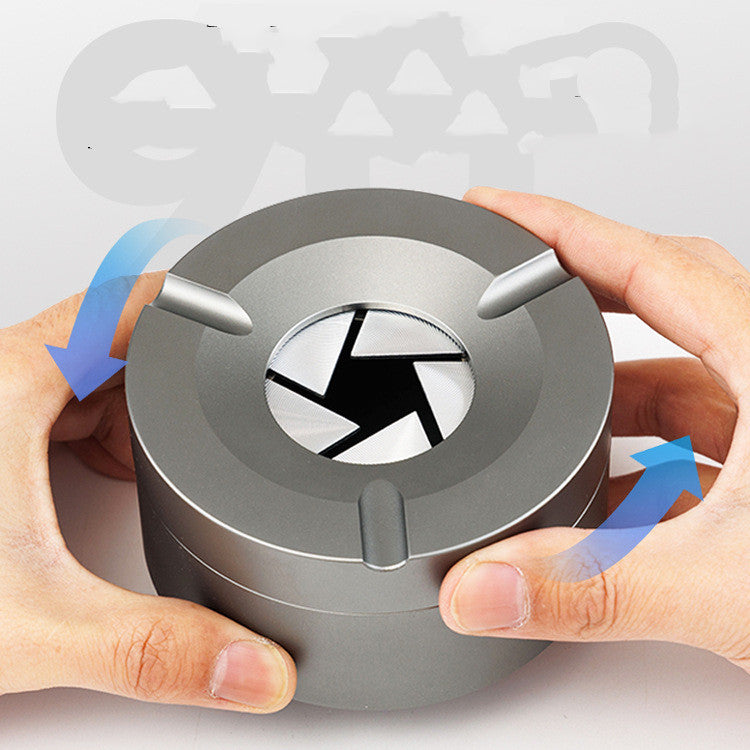 Cendrier Ménager Minimaliste en Acier Inoxydable Anti-Cendres
