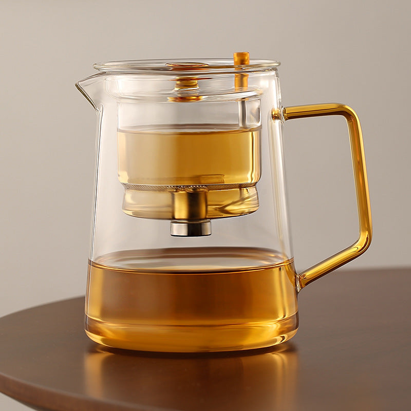 Full Glass Liner Elegant Cup Teapot