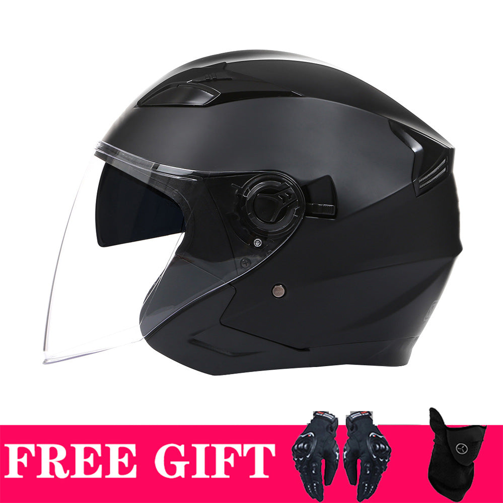 Motorcycle Helmet Double Lens Retro Riding Helmet
