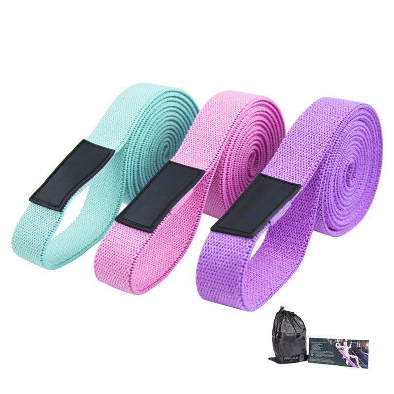 Ceinture longue tricotée en soie de latex pour le lifting des hanches, yoga, fitness, anneau de hanche, ceinture élastique d'entraînement, anneau de tension, ceinture de résistance extensible