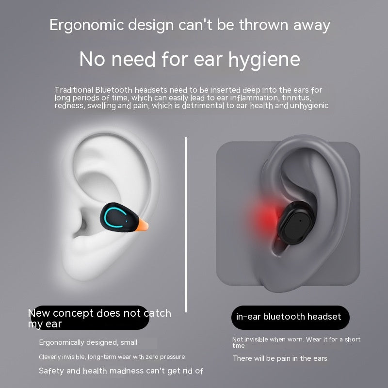 Clip-on Wireless Non In-ear Sports Bluetooth Headset