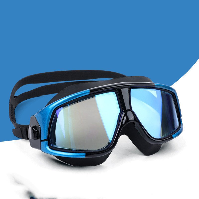 Goggles Electroplating Waterproof Big Frame Transparent Myopia Swimming Diving Goggles For Adults