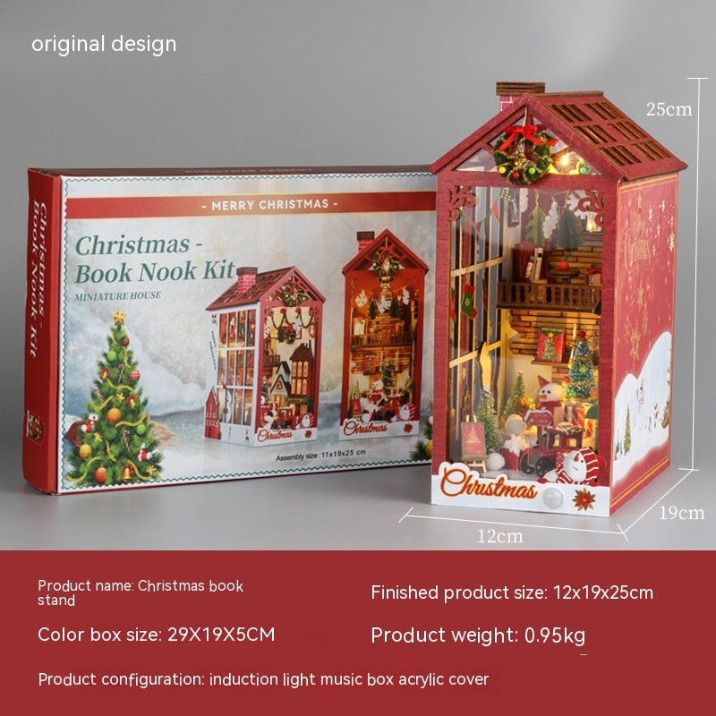 Jouet de Modèle de Maison Miniature Lumineuse de Noël à Fabriquer Soi-même