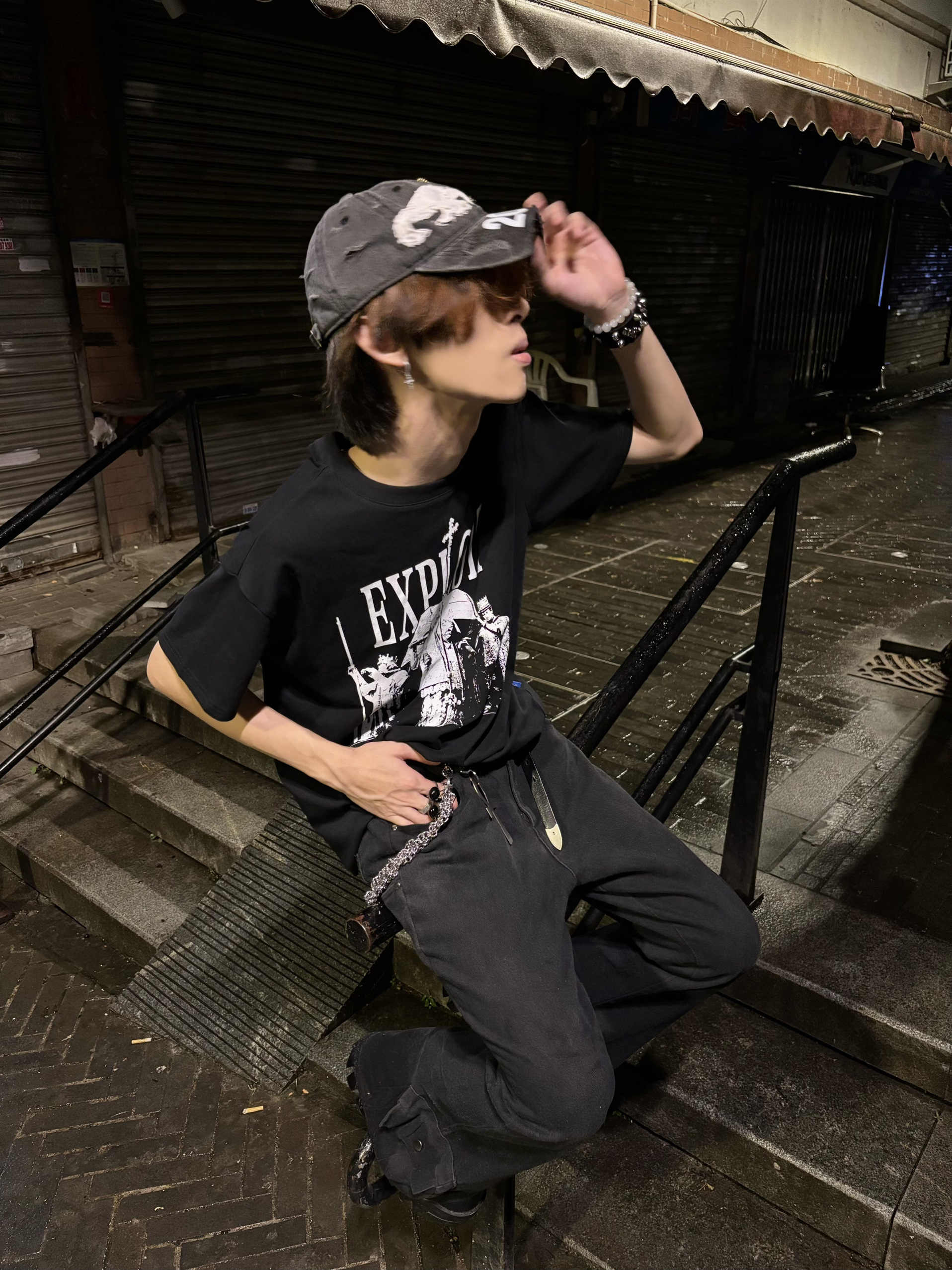 Casquette usée coupée, lavée, de baseball à grande circonférence
