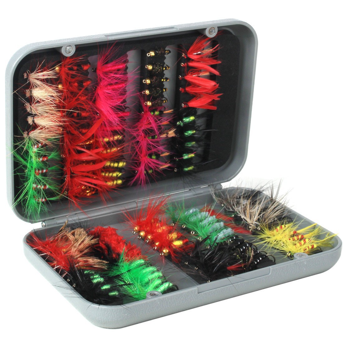 Équipement de pêche - Kit d'appâts mouches 100 pièces