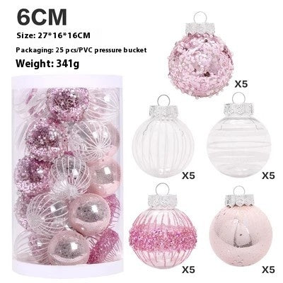 Christmas Decorations 6CM Painted PET