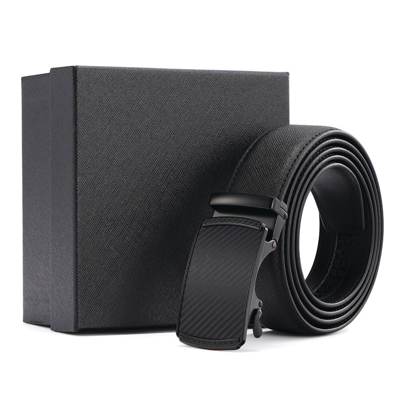 Ceinture en cuir à boucle automatique pour homme, style mode