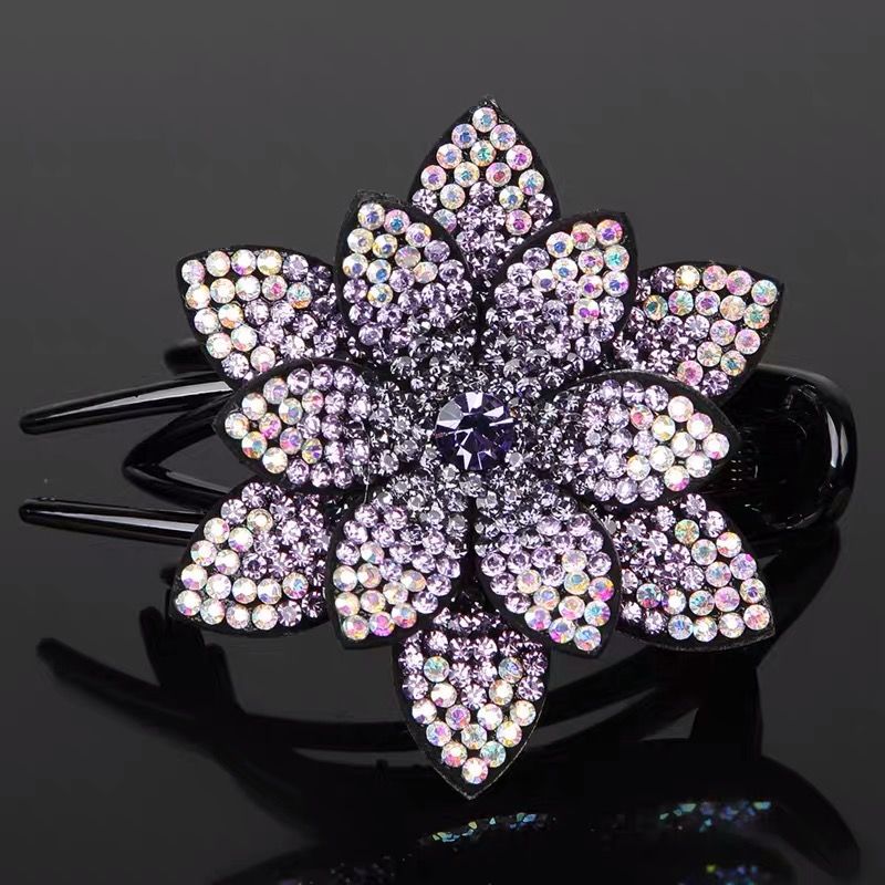 Water Diamond Temperament Flower Back Spoon Hairpin