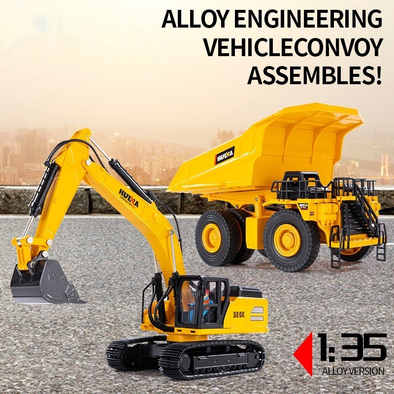 Static Self-unloading Excavator Simulation Construction Vehicle Toy