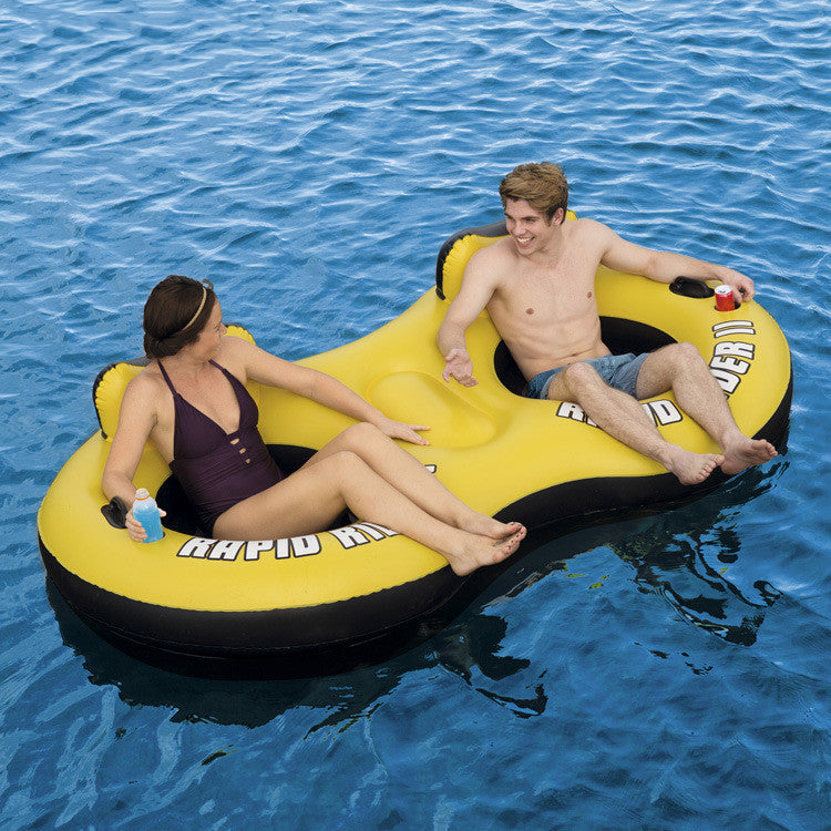 Boudin gonflable double flottant de huit caractères pour la dérive