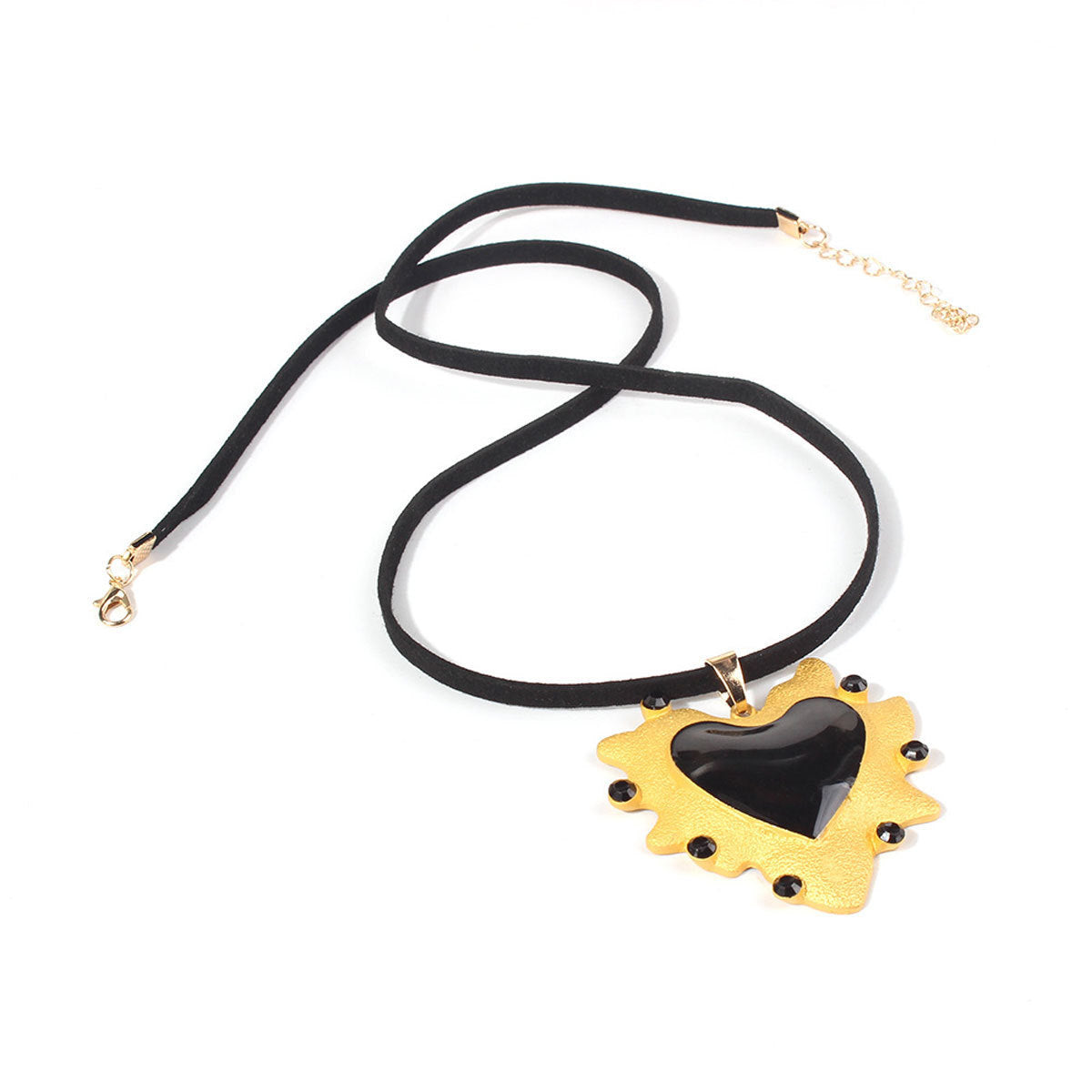 Alloy Two-tone Electroplating Peach Heart Necklace Ladies