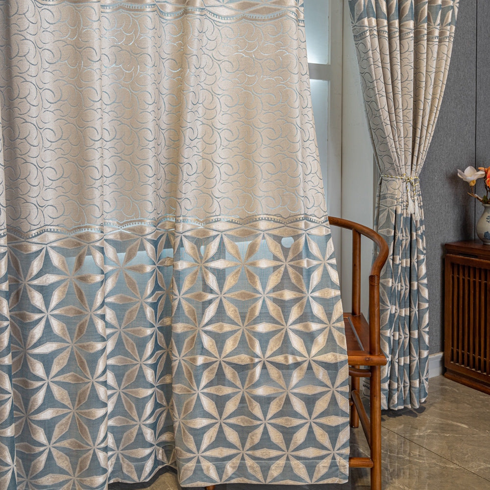Jacquard ajouré américain Rideau européen et américain Moyen-Orient