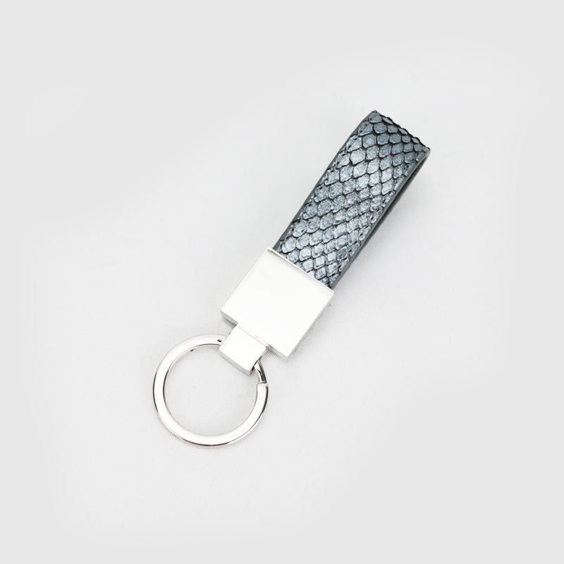Porte-clés portable en cuir serpent pour voiture