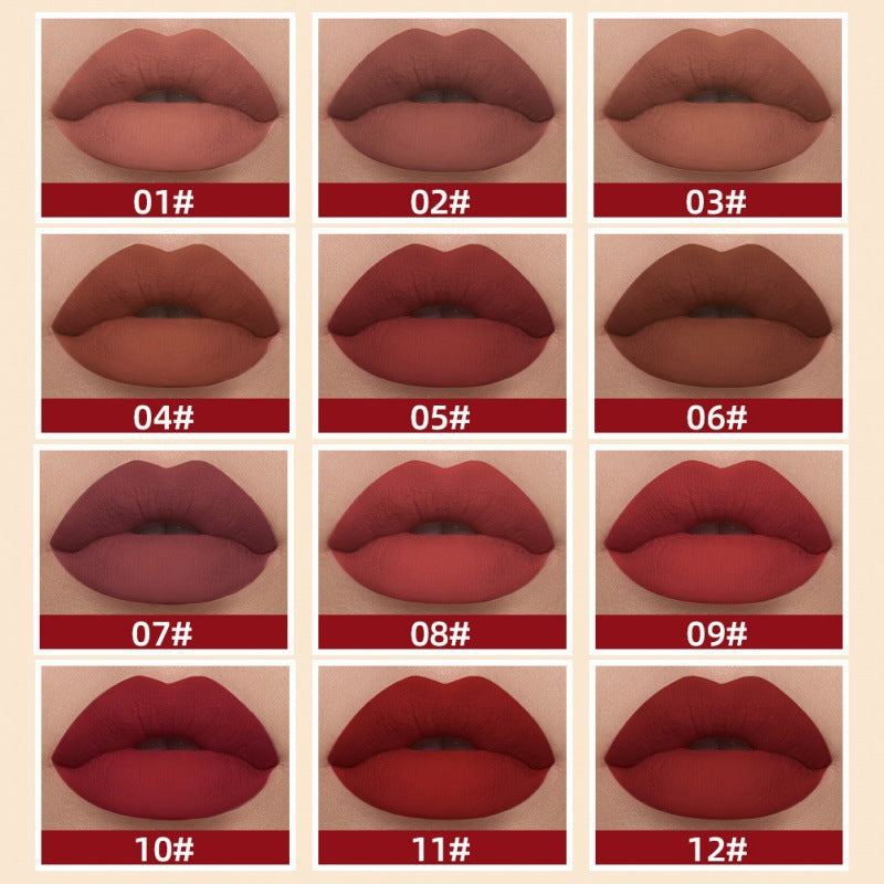 Rouge à lèvres liquide mat 24 couleurs