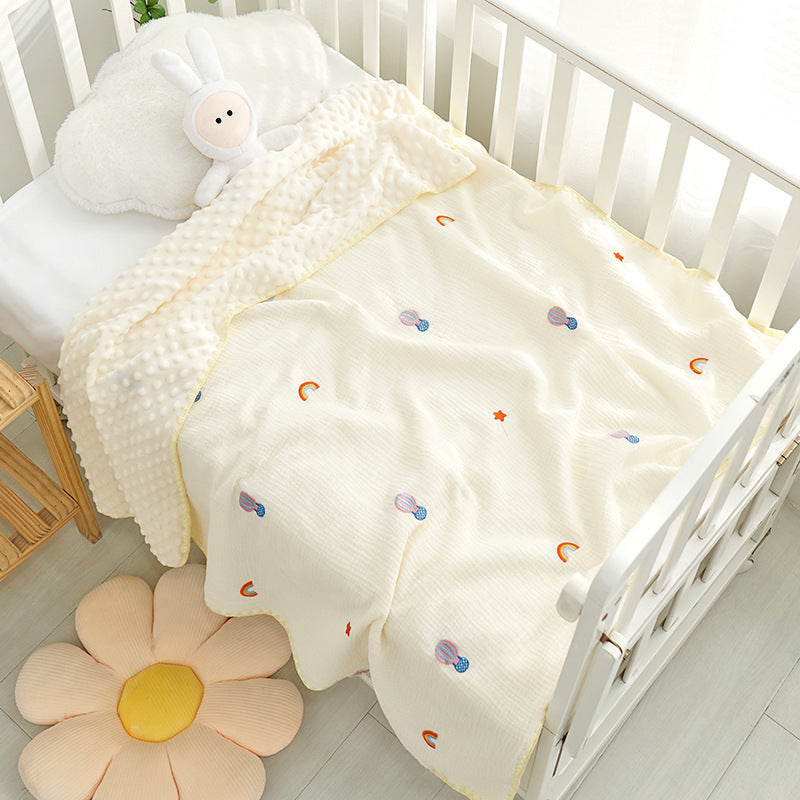 Doudou Couverture Bébé Couverture Crêpe Nouveau-né Couverture Apaisante