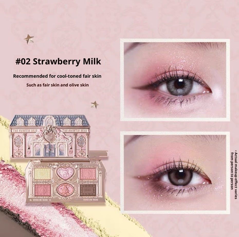 Sweetheart Bear Eyeshadow Palette Matte Shimmer Easy To Use