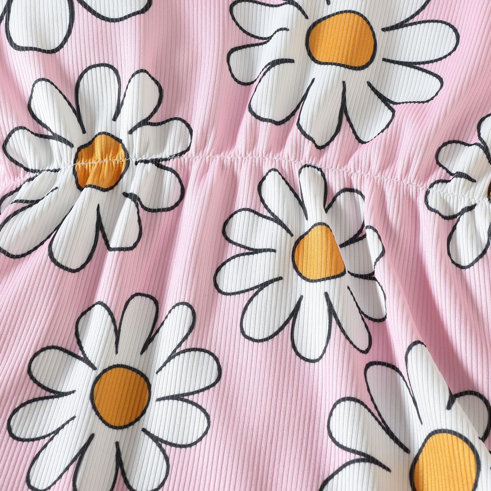 Children's Flower Print Hooded Romper