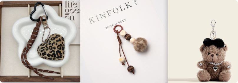 Cute Bow-knot Teddy Bear Bag Charm Keychain