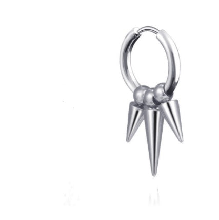 Stainless Steel Tassel Single Point Stud Men Pierced Earrings