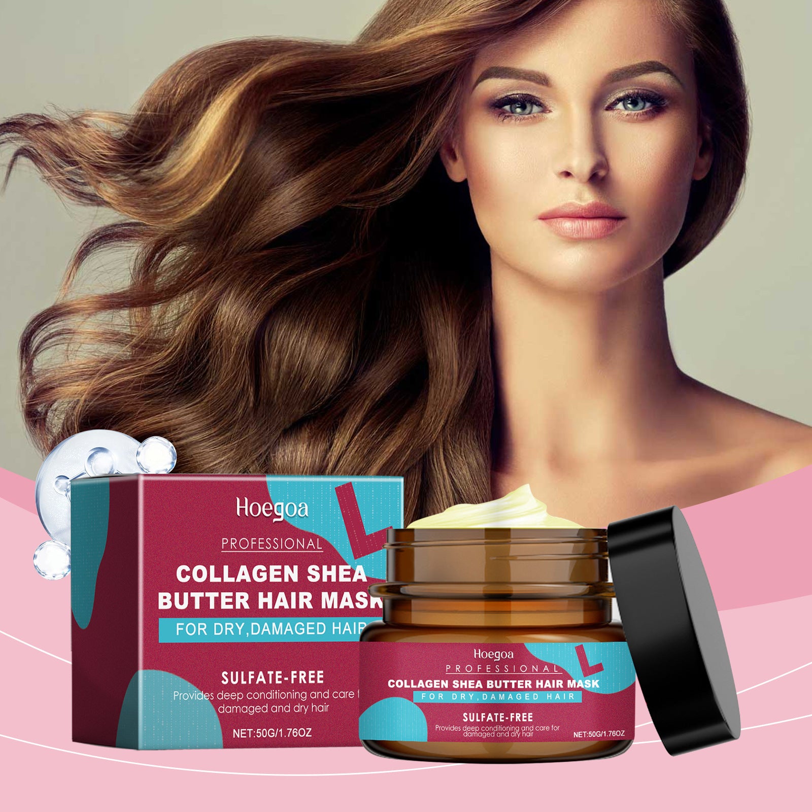 Masque capillaire protéiné Réparation cheveux secs et abîmés