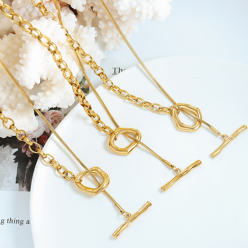 Women's Fashion OT Buckle Adjustable Length Chain