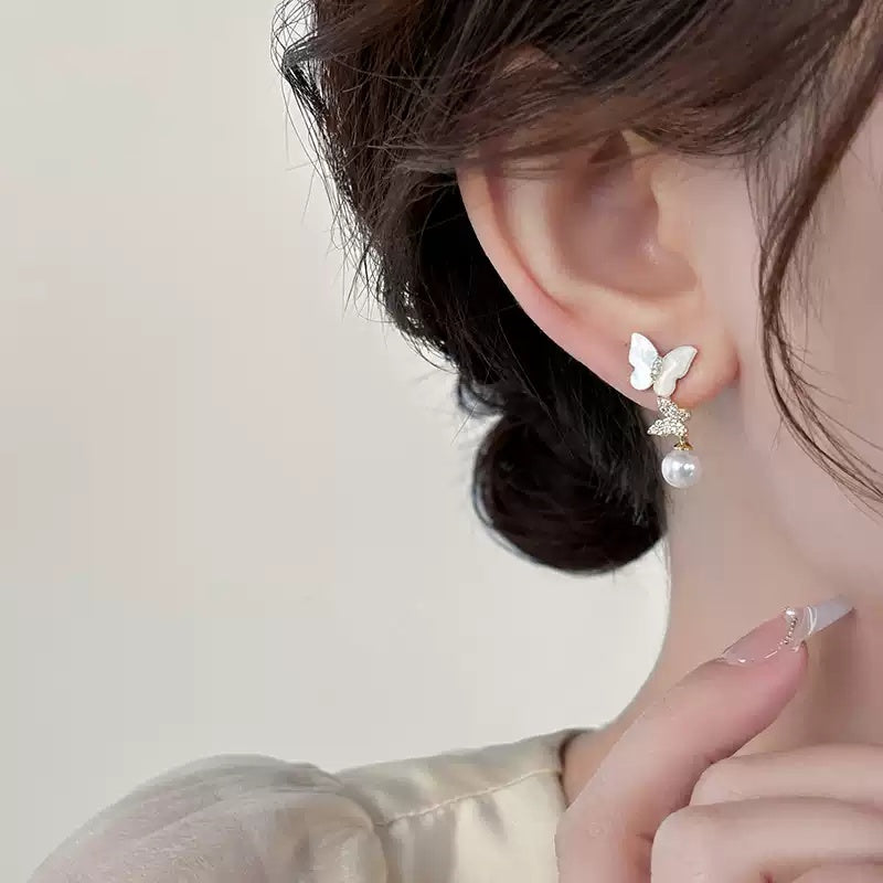 Pearl Beautiful Stud Earrings Summer Refined Wild Earrings Women