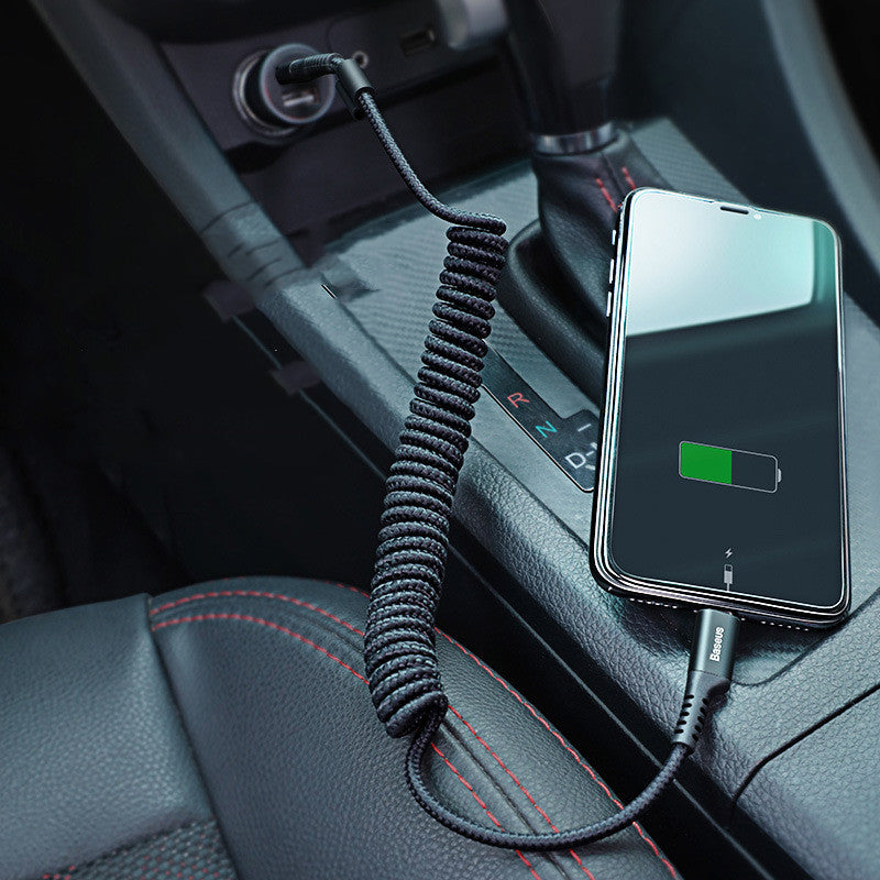 Car Spring Mobile Phone Telescopic Data Cable