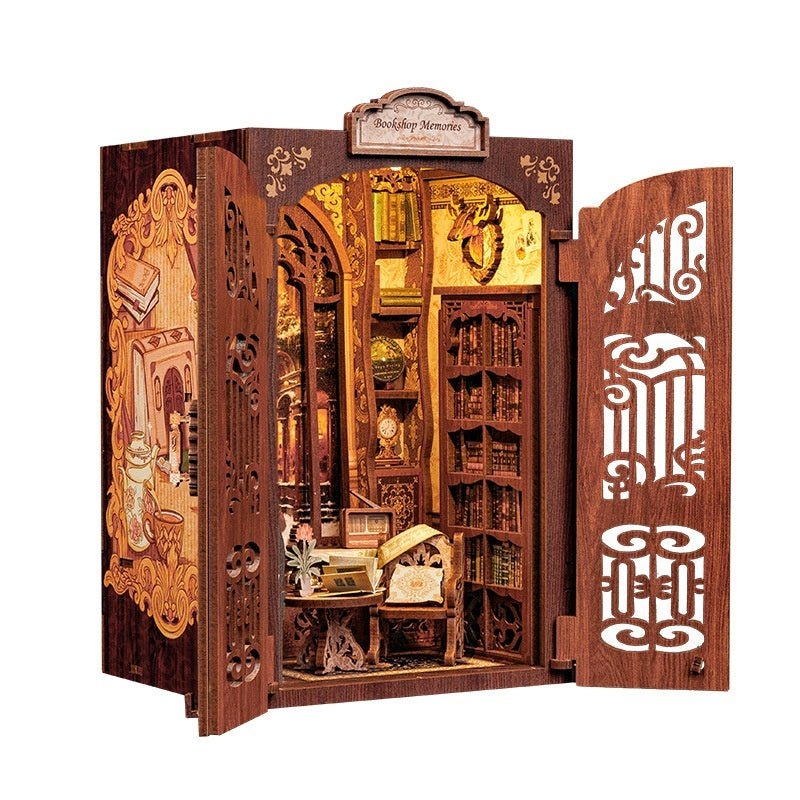 Owl Bookstore Diy Wooden 3d Stereo Hand-assembled Toys