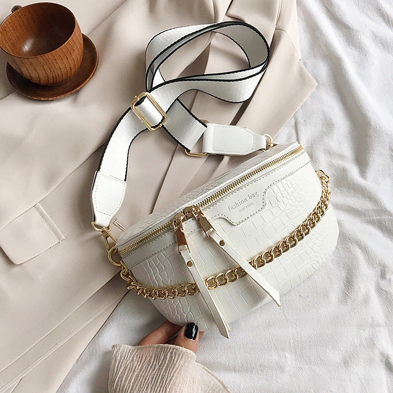 Sac de poitrine bandoulière large pour femme