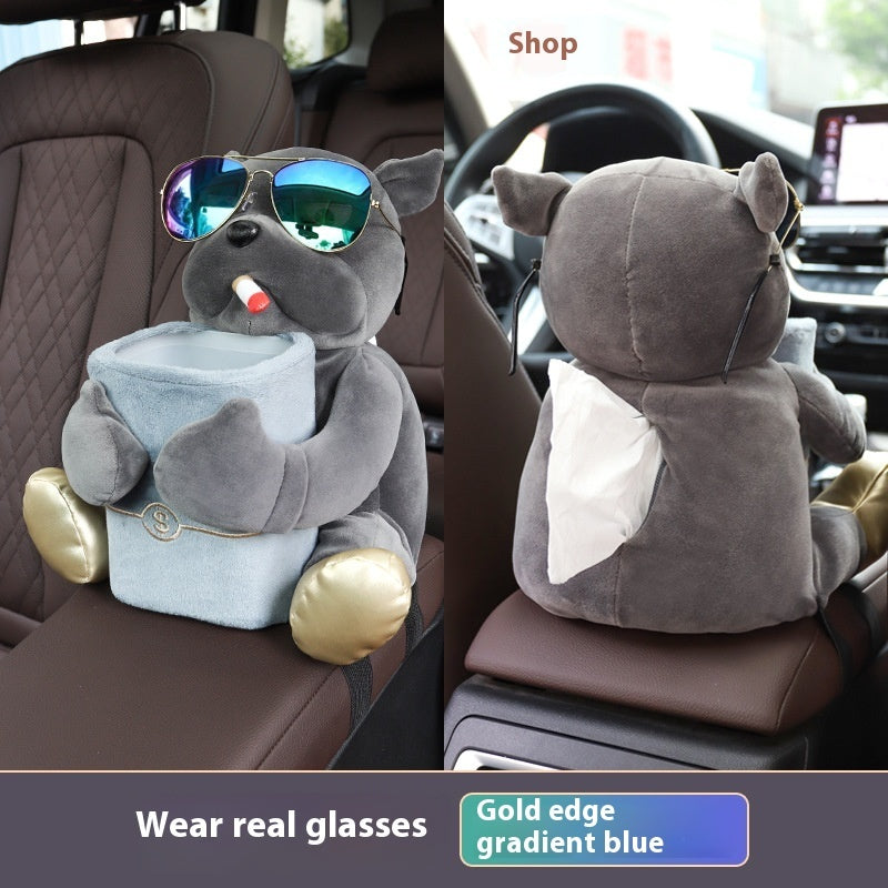 Creative Car Tissue Box Trash Can Two-in-one Cute