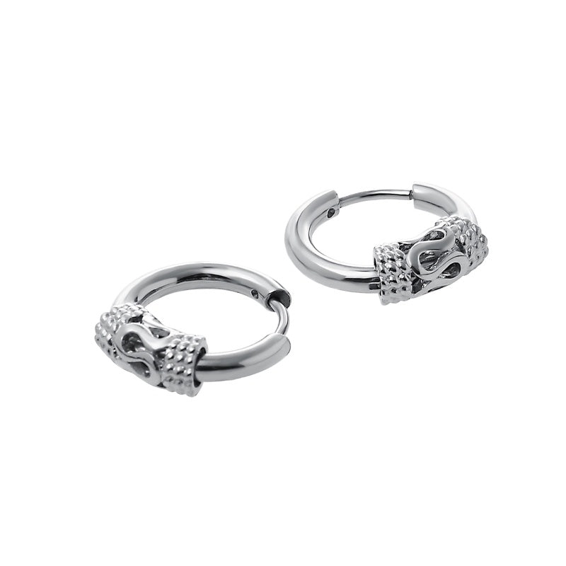Clous d'oreilles simples punk hip-hop audacieux