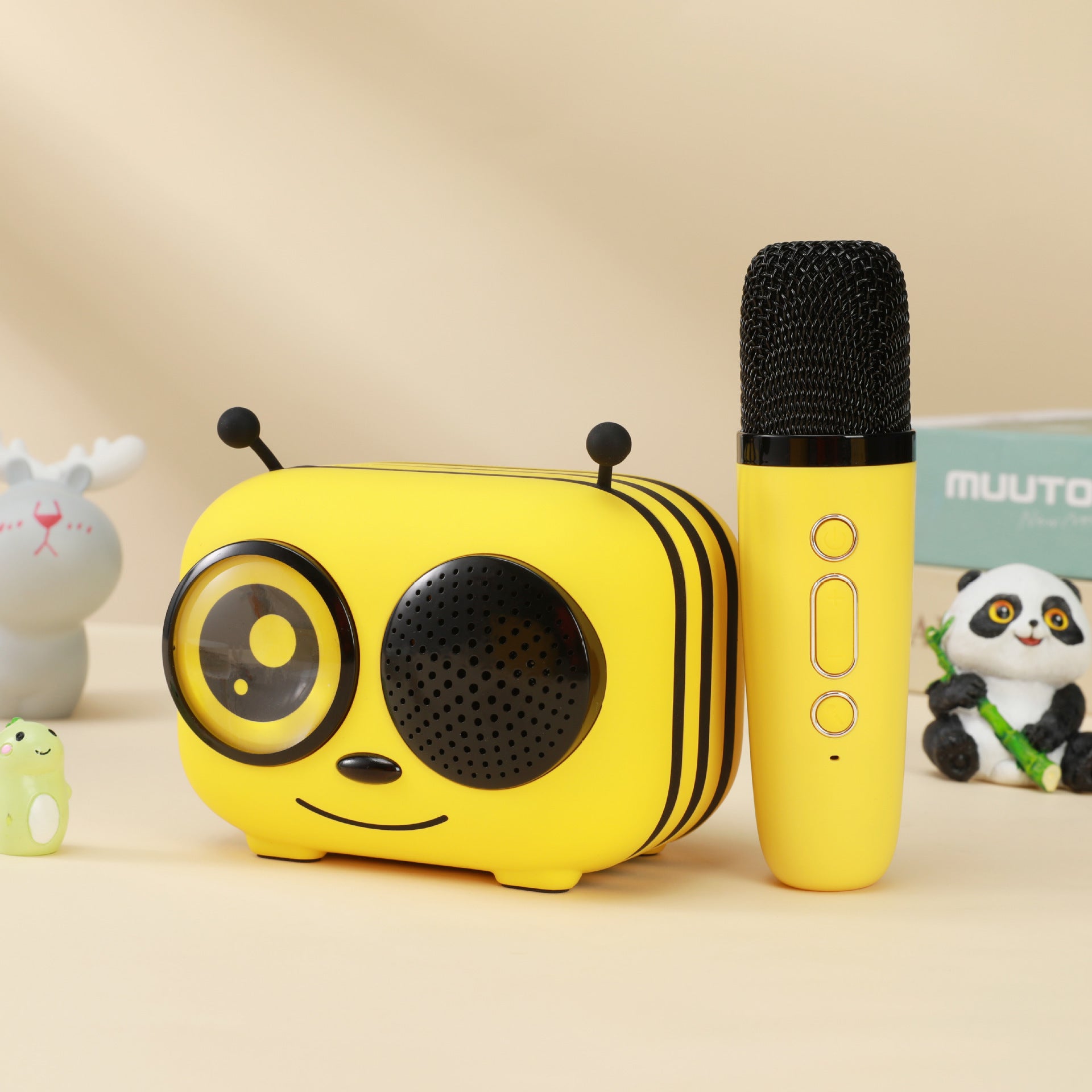 Karaoke Integrated Microphone Home Bee Wireless Bluetooth Speaker