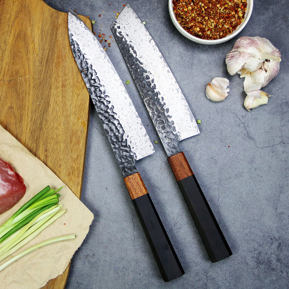 Hammered Forged Stainless Steel Japanese Cuisine Chef's Knife