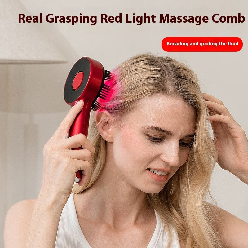 Peigne de massage électrique du cuir chevelu, peigne de massage du cuir chevelu à lumière rouge, appareil de croissance capillaire anti-densité