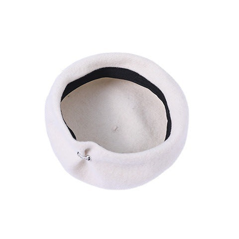 Wool Women's British Vintage All-match Warm Beret Hat