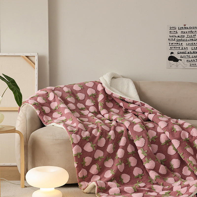 Thickened Double-layer Three-dimensional Wool Blanket Nap Blanket