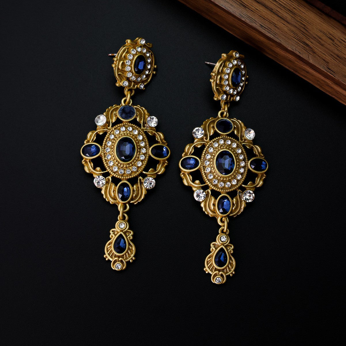 Boucles d'oreilles texture gaufrée style cour vintage luxe léger tempérament