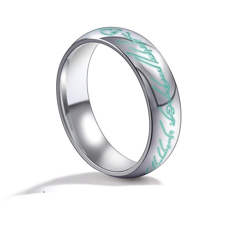 Personality Single Korean Style Non-thermochromic Ring