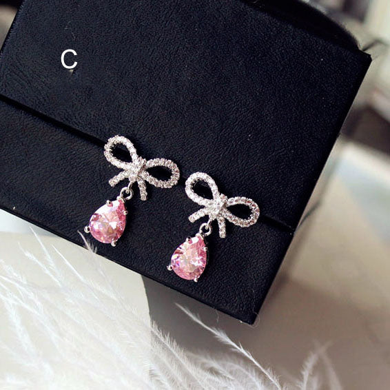 Crystal Earrings Earrings Gemstone Square Rhinestones Zircon