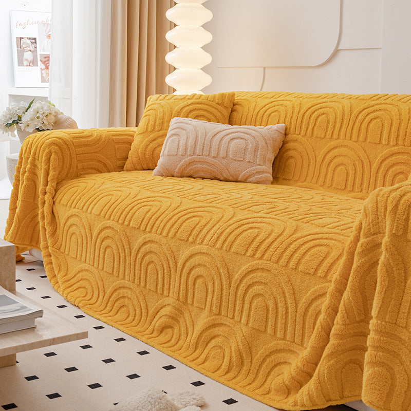Anti-scratching Plush Sofa Towel All-inclusive Thickened