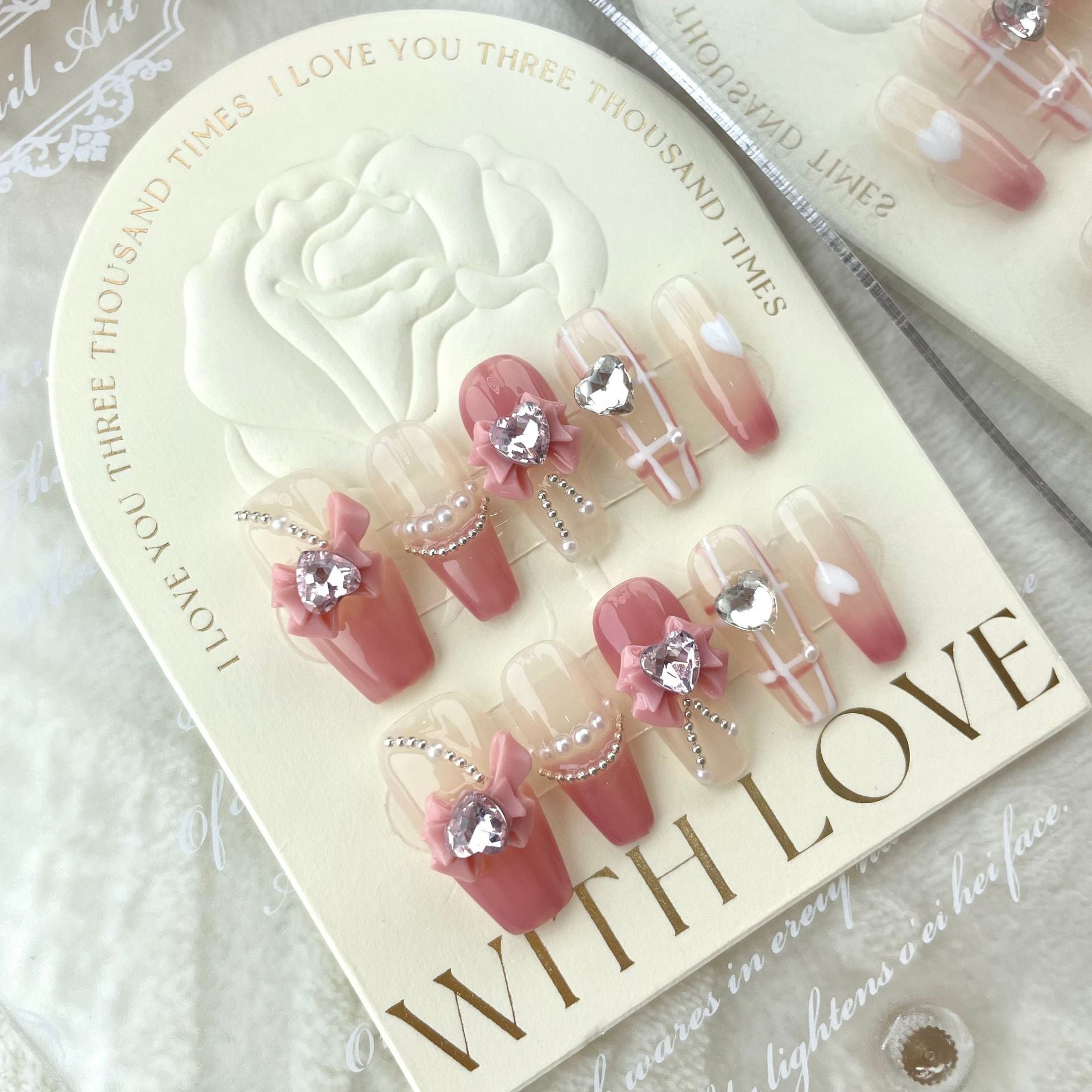 Autocollants faits main Faux ongles Patch à ongles amovible